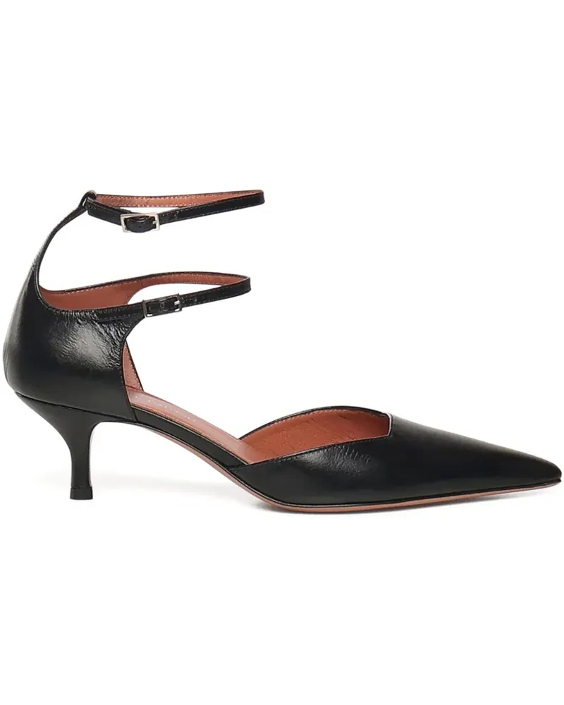Giuliano Galiano Spitze Pumps mit doppeltem Riemen 30mm - Schwarz Schwarz