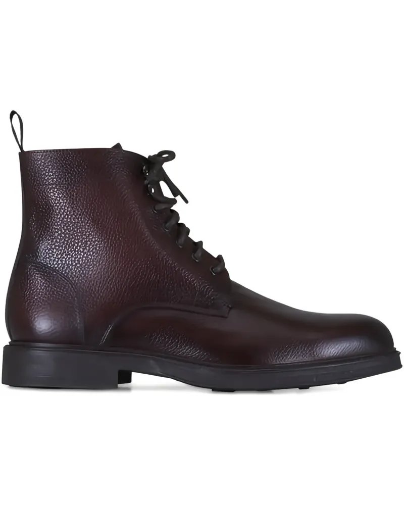 Aquatalia Strukturierte Bernardo Schnürstiefel 1,1cm - Braun Braun