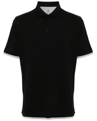 Brunello Cucinelli Klassisches Poloshirt Schwarz