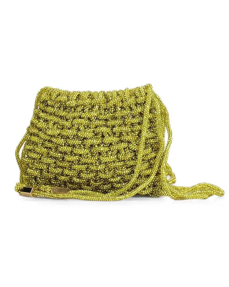 HIBOURAMA mini Penelope bead-embellished shoulder bag - Gelb Gelb