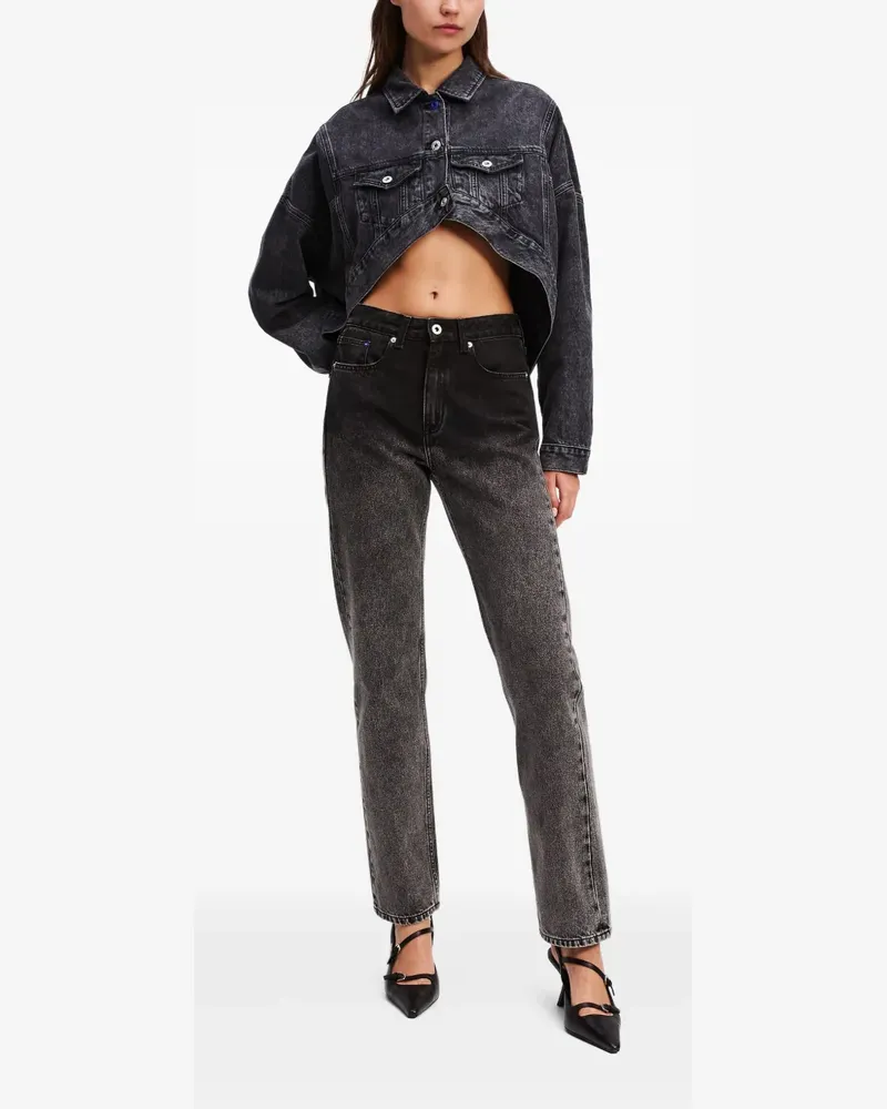 Karl Lagerfeld Gerade Jeans mit hohem Bund - Schwarz Schwarz