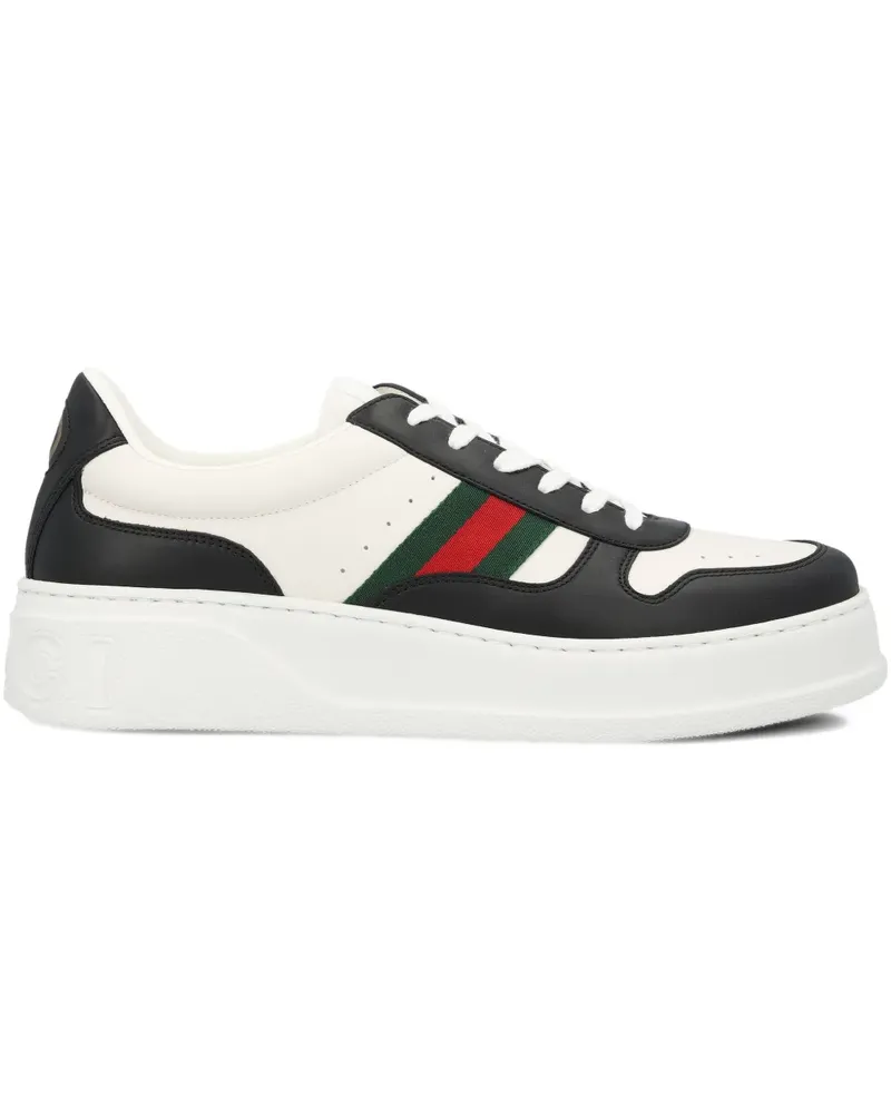 Gucci Plateau-Sneakers mit Webstreifen - Weiß Weiß