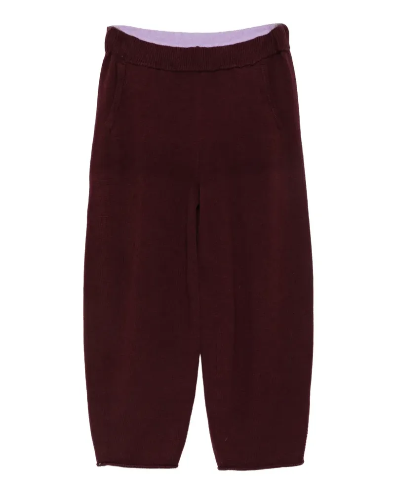Laneus Gestrickte Hose mit elastischem Bund - Rot Rot