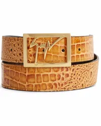 Giuseppe Zanotti logo-buckle belt Braun