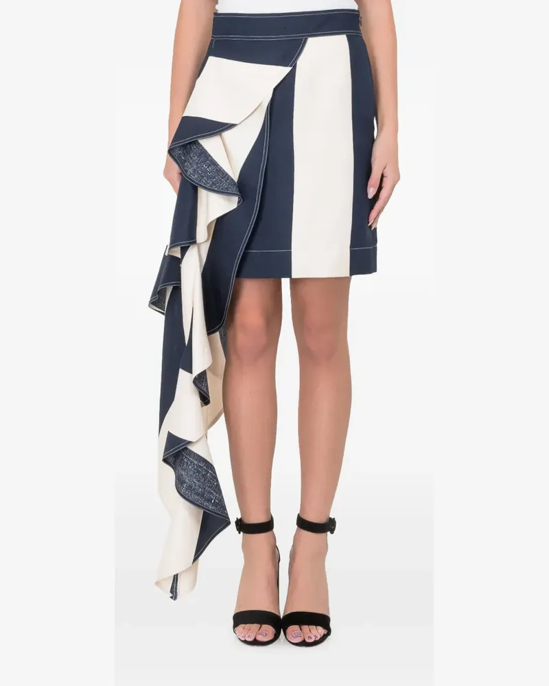Calvin Klein Gestreifter Minirock - Blau Blau