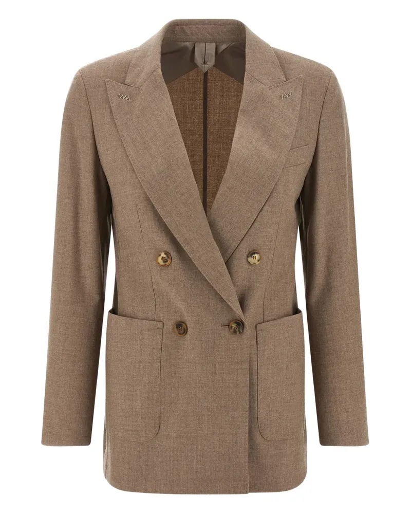 Max Mara Doppelreihiger Harald Blazer - Nude Nude