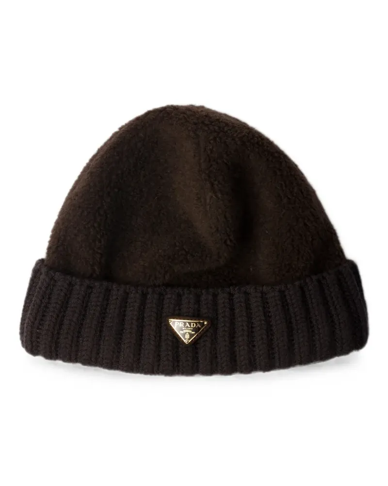 Prada fleece and wool beanie - Braun Braun
