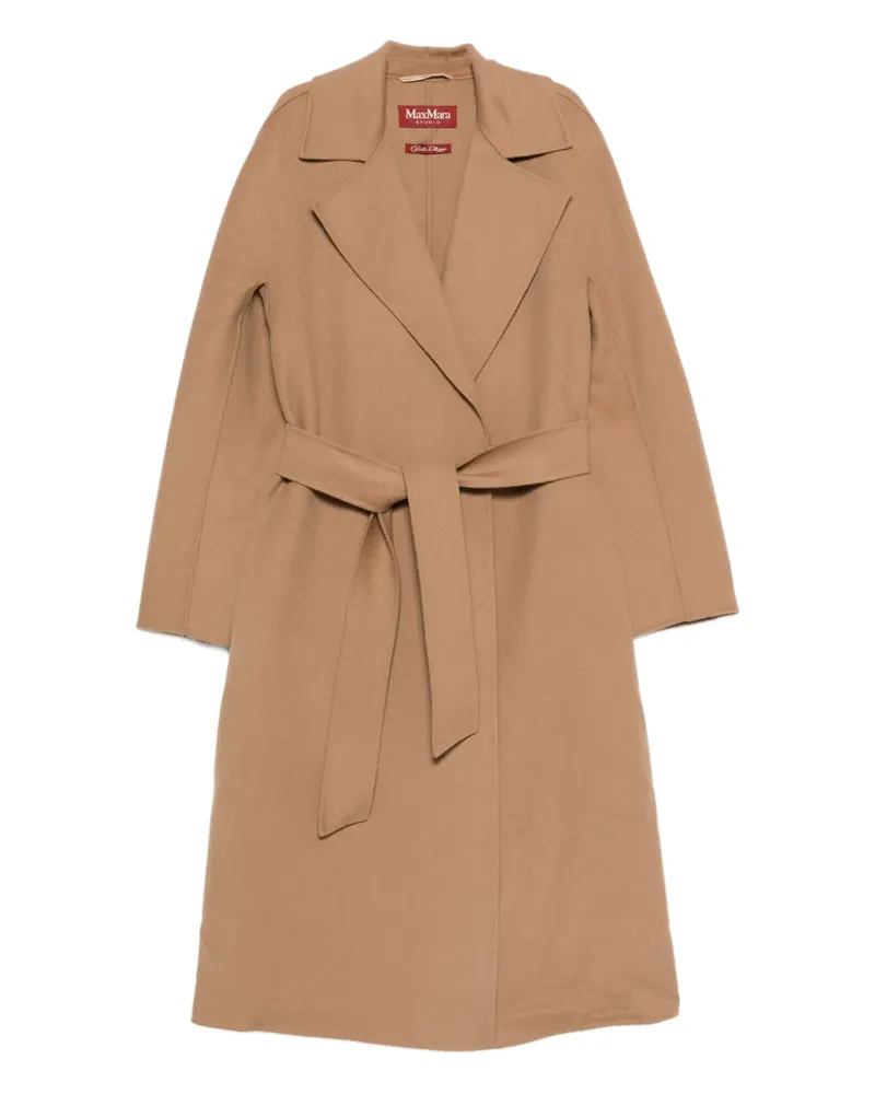 Max Mara Mantel mit Gürtel - Braun Braun