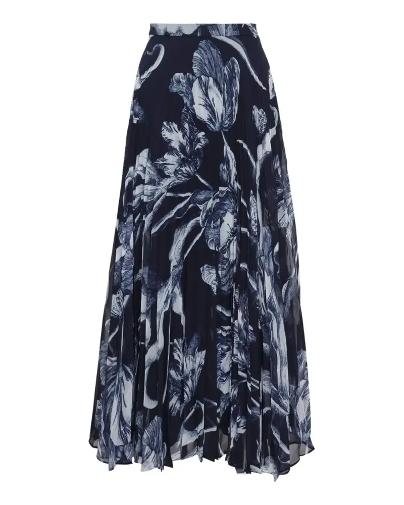 Erdem Midirock mit Falten - Blau Blau