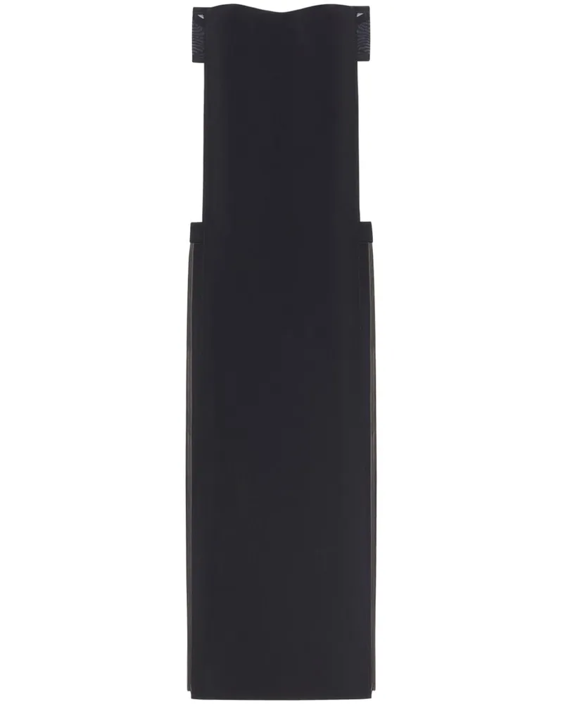Courrèges Midikleid mit Cut-Outs - Schwarz Schwarz