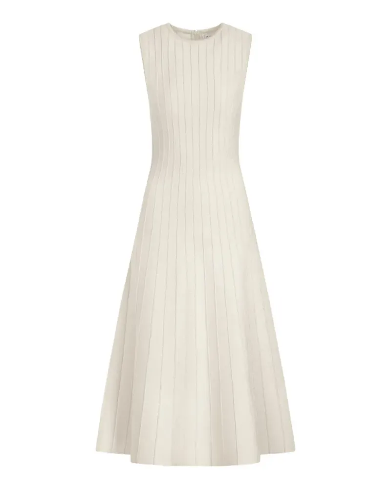 Oscar de la Renta Ottoman Midikleid in A-Linie - Nude Nude