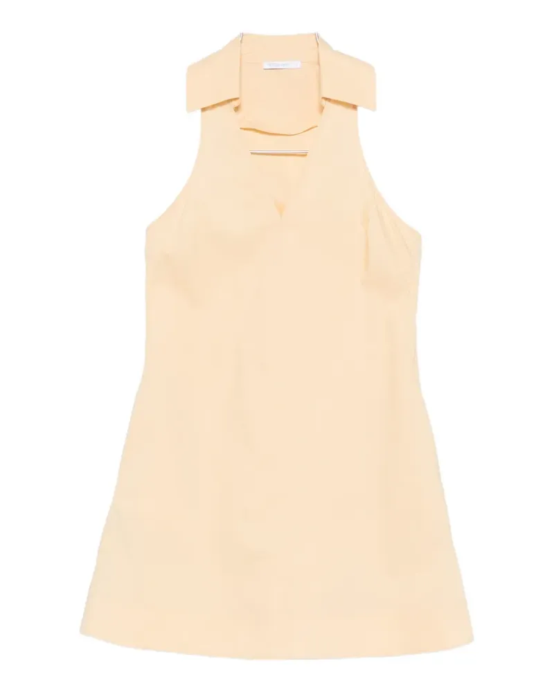 Patrizia Pepe V-neck cotton mini dress - Gelb Gelb
