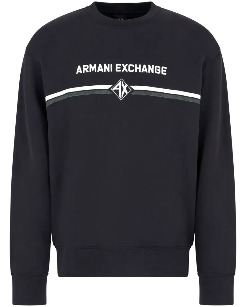 Armani Exchange Sweatshirt mit Logo-Print - Blau Blau