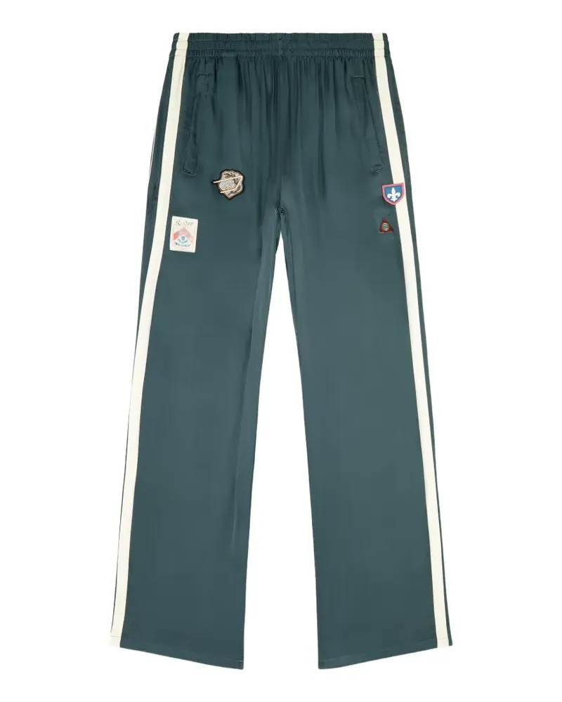 Diesel satin track pants with patches - Grün Grün