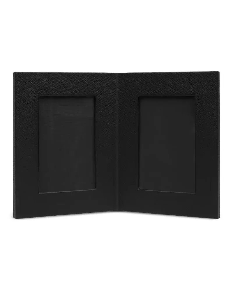 Smythson Doppeltes Bilderrahmen - Schwarz Schwarz