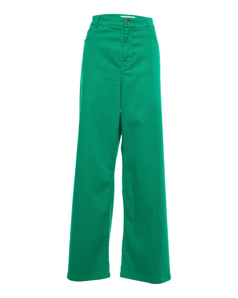 Max Mara Jeans mit weitem Bein - Grün Grün