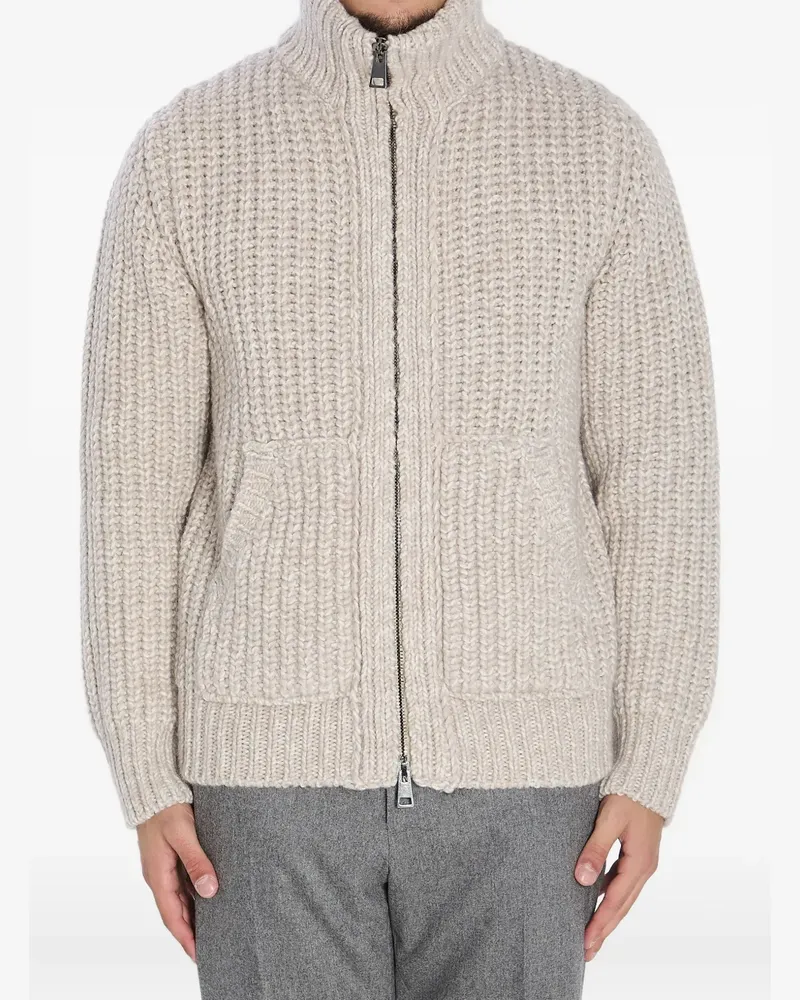 Roberto Collina Cardigan mit Reißverschluss - Nude Nude