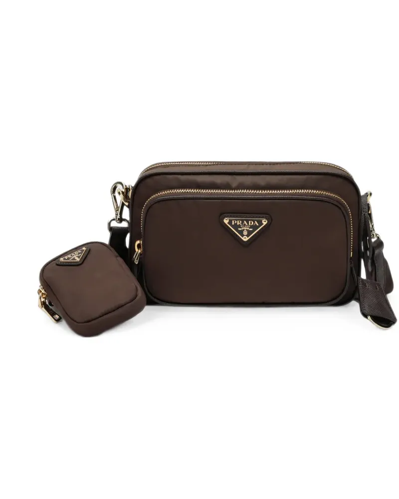 Prada Schultertasche aus Re-Nylon - Braun Braun