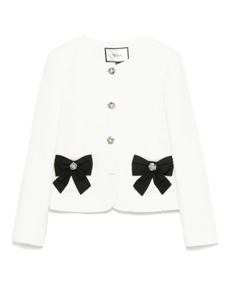 NISSA Jacke aus Bouclé - Weiß Weiß