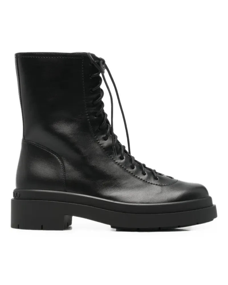 Jimmy Choo Schnürstiefel aus Leder - Schwarz Schwarz