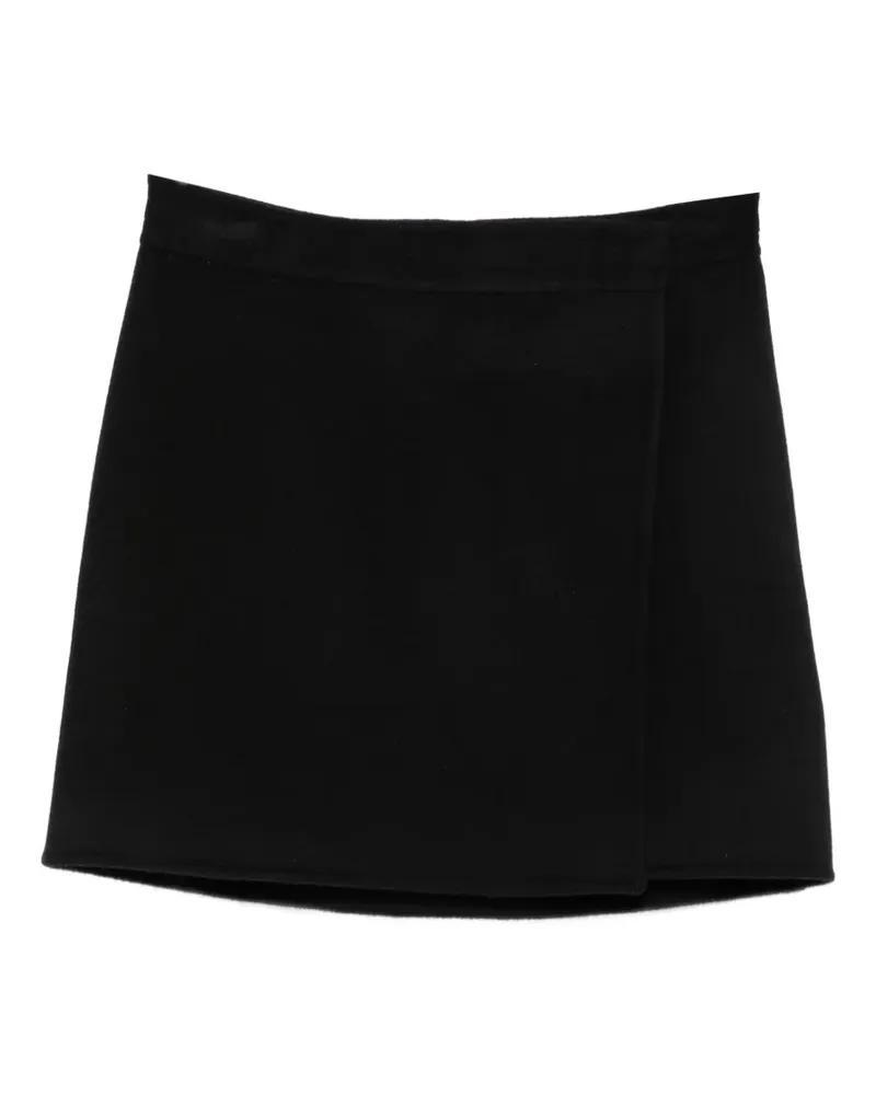 Semicouture wrap wool mini skirt - Schwarz Schwarz
