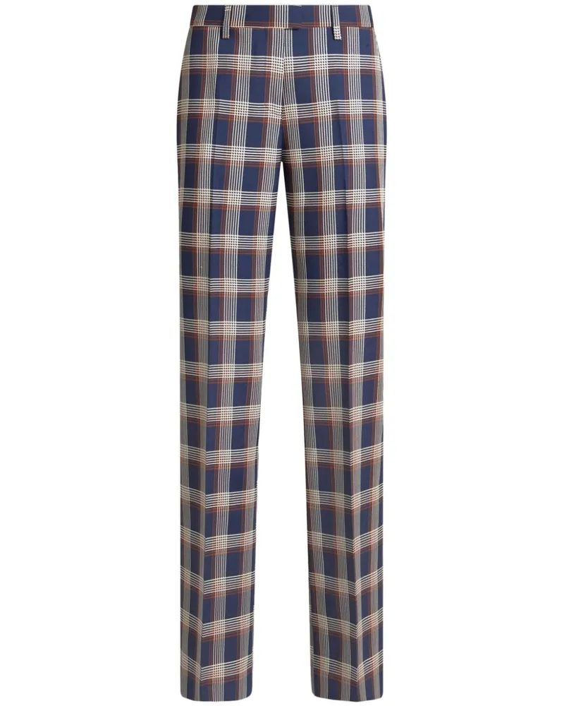 Etro Karierte Hose - Blau Blau