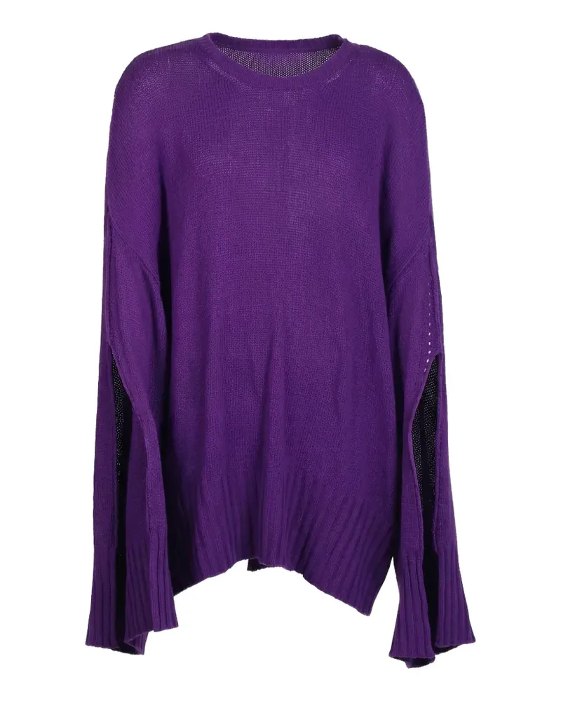 Valentino Garavani split-sleeve knitted jumper - Violett Violett