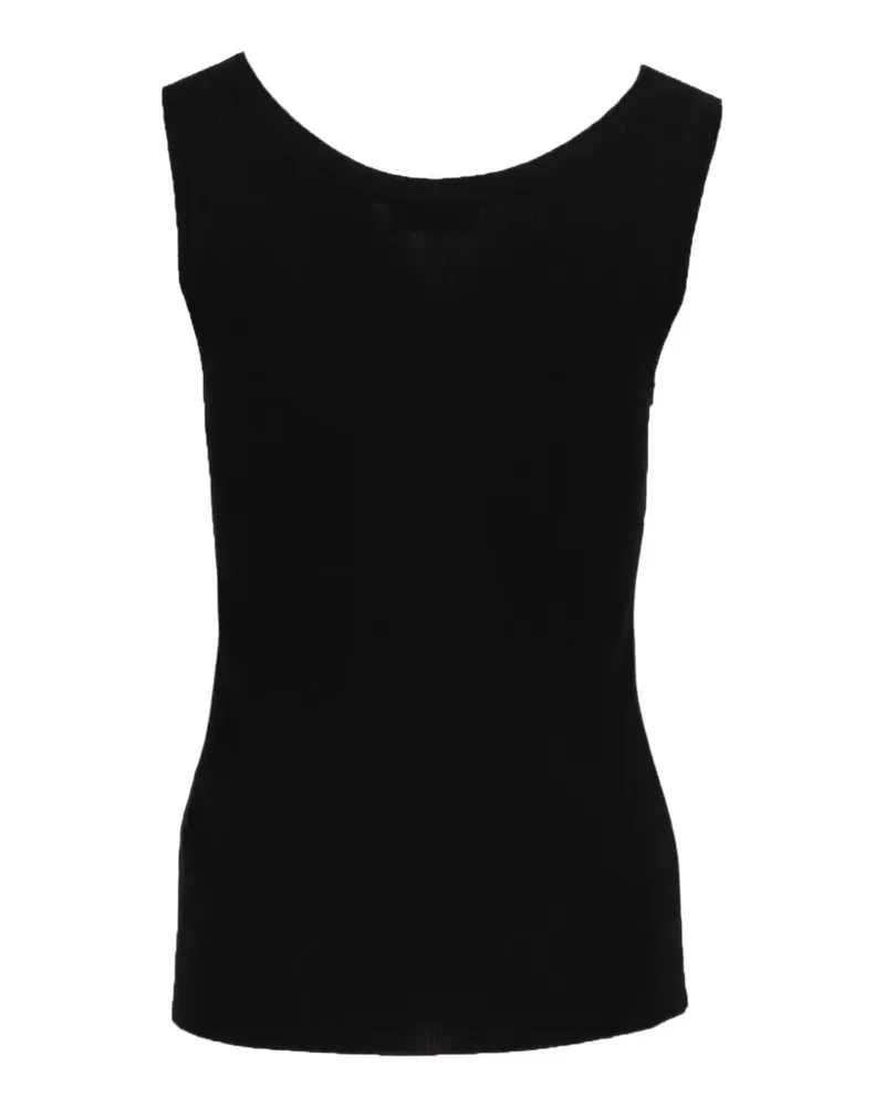 Isaia Geripptes Strickoberteil - Schwarz Schwarz