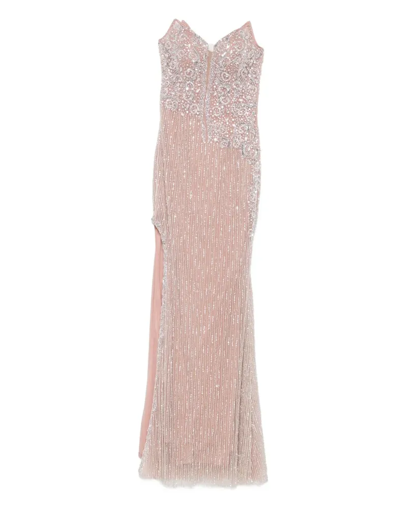 Holland & Holland Schulterfreies Maxikleid mit Verzierung - Rosa Rosa