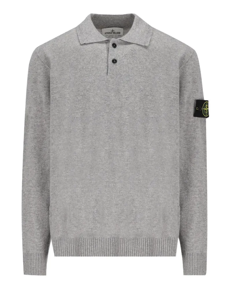 Stone Island logo-patch polo shirt - Grau Grau