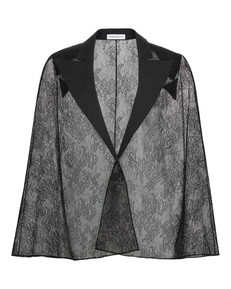 Nina Ricci Blazer aus Spitze - Schwarz Schwarz