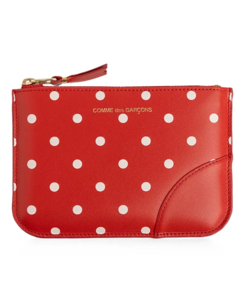 Comme des Garçons Kleines Portemonnaie mit Polka Dots - Rot Rot