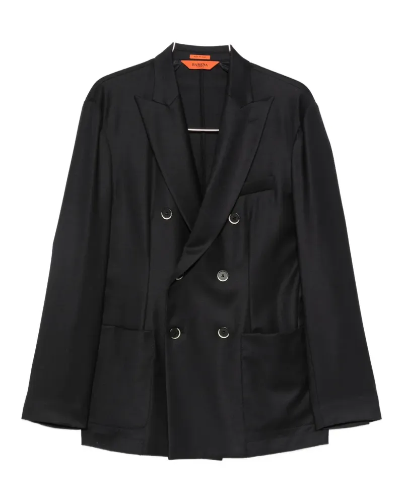 BARENA double-breasted peak-lapel jacket - Schwarz Schwarz