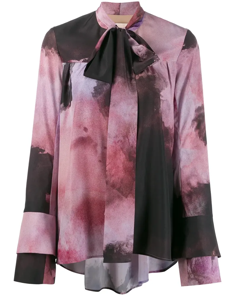 SSHEENA Bluse mit Batikmuster - Schwarz Schwarz