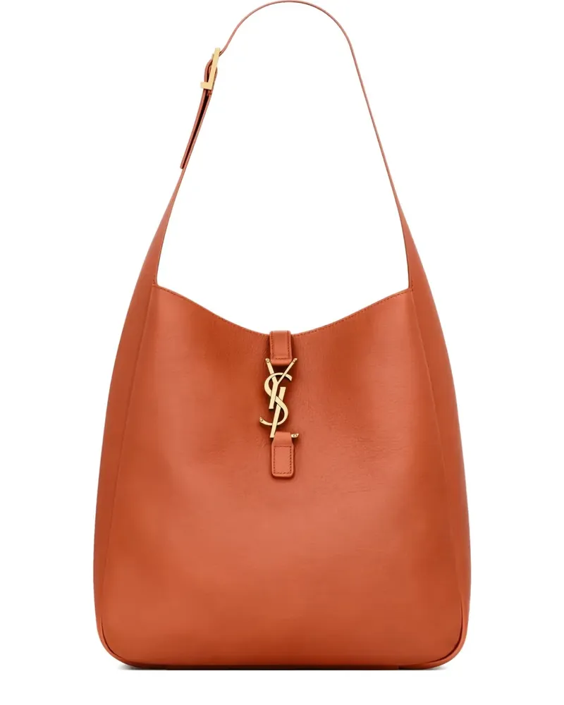 Saint Laurent large Le 5 À 7 buckle leather shoulder bag - Orange Orange