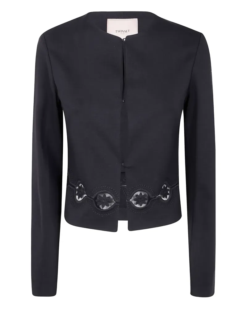 Twin-Set lace-insert jacket - Schwarz Schwarz