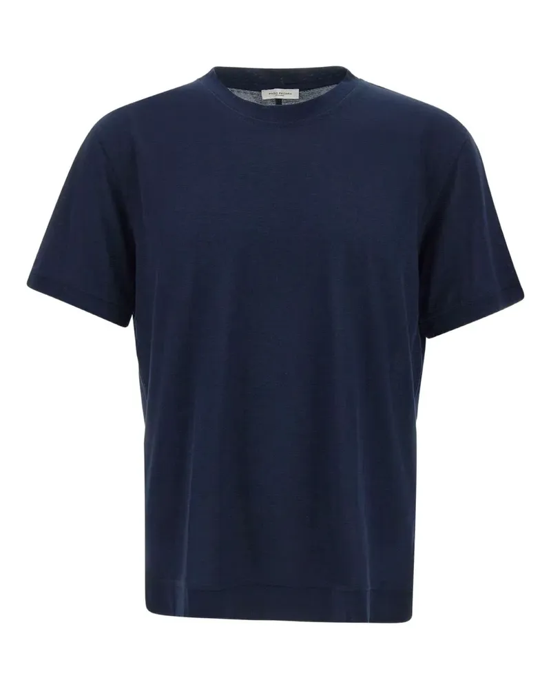 Paolo Pecora Milano T-Shirt aus Baumwolle - Blau Blau