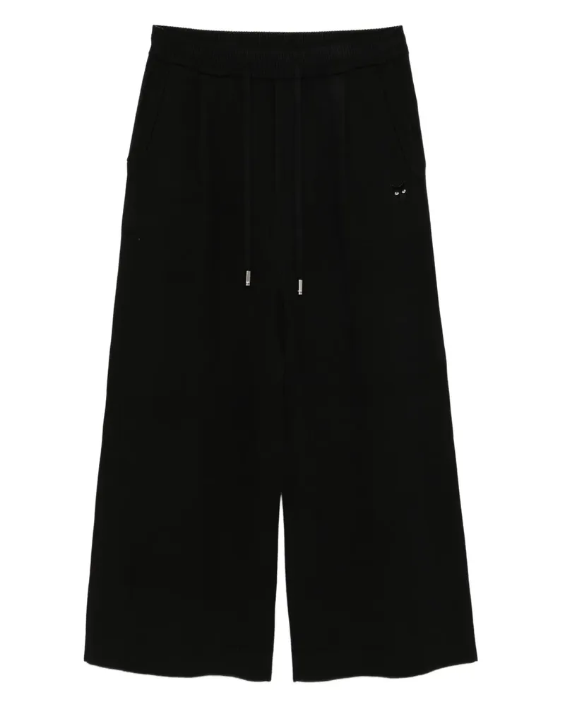 SONGZIO Hose mit Panther-Stickerei - Schwarz Schwarz