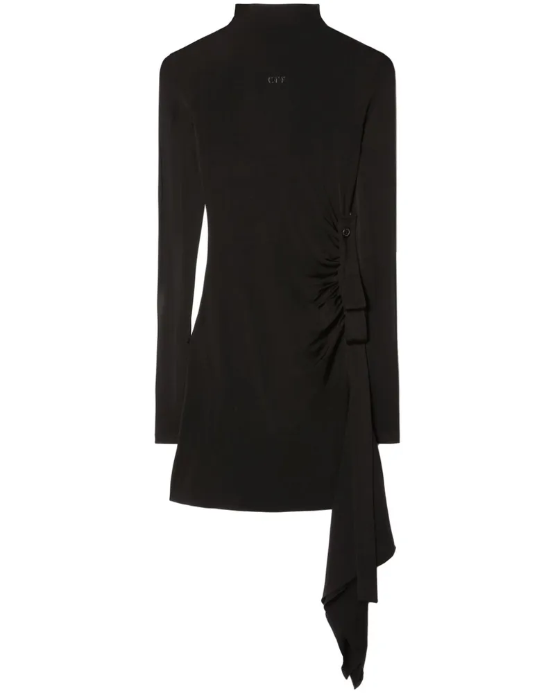 OFF-WHITE Drapiertes Minikleid - Schwarz Schwarz