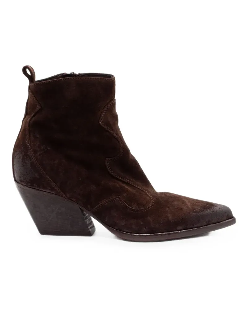 Elena Iachi distressed Western-style ankle boots - Braun Braun