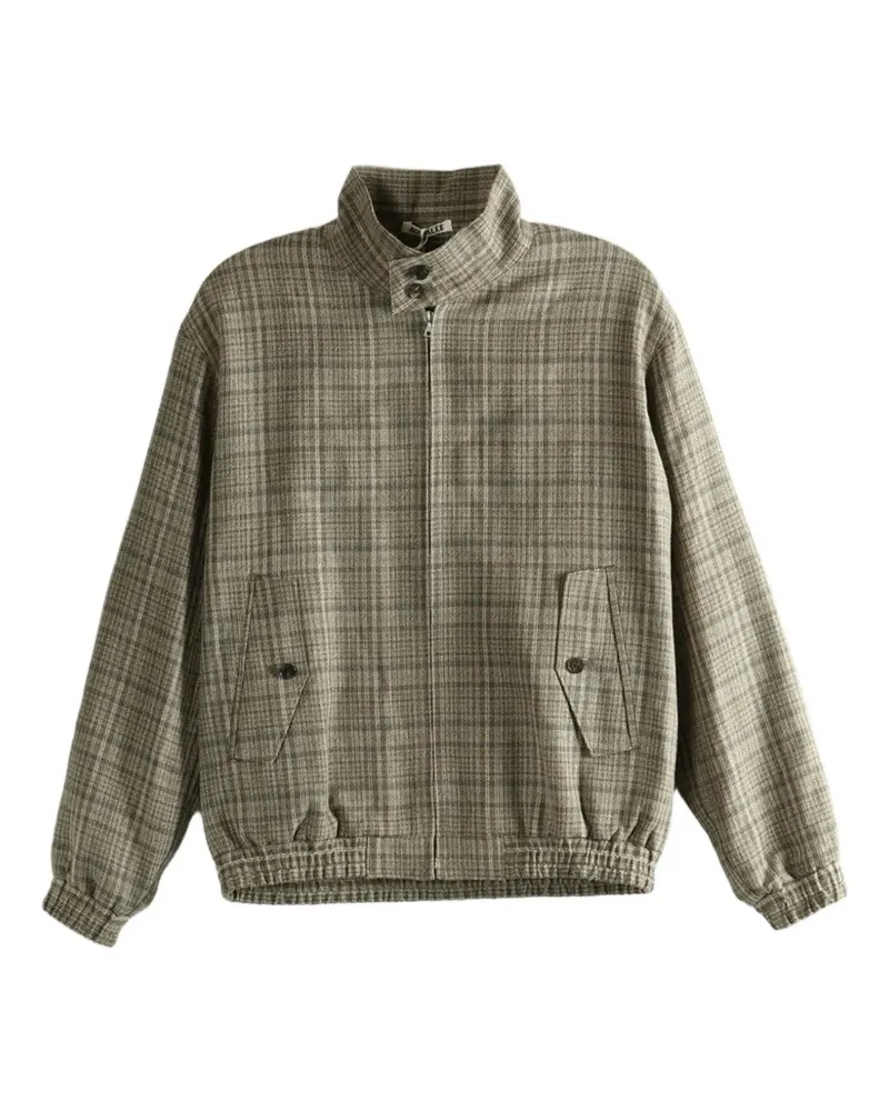 AURALEE check zipped jacket - Braun Braun