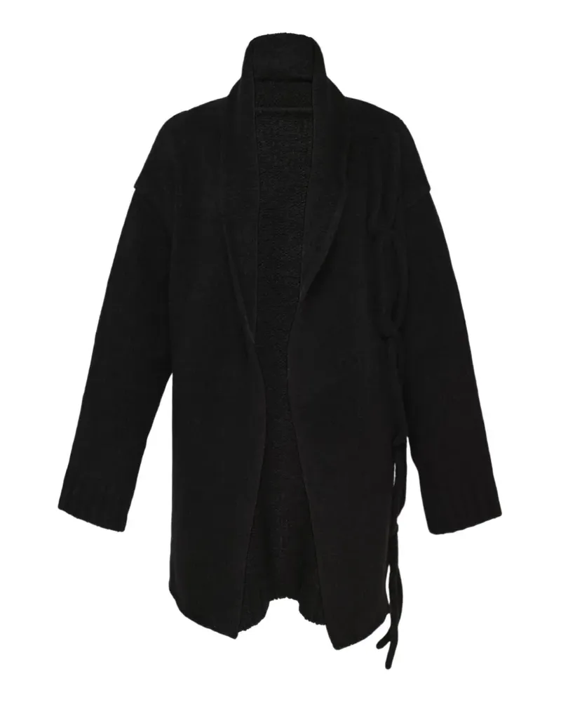 Yohji Yamamoto Cardigan mit Schnürung - Schwarz Schwarz