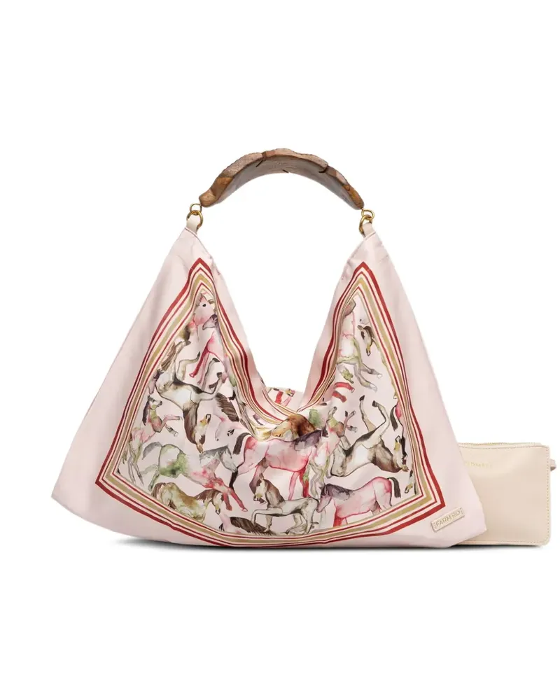 FARM Rio Tote Bag mit Pferdeprint - Rosa Rosa