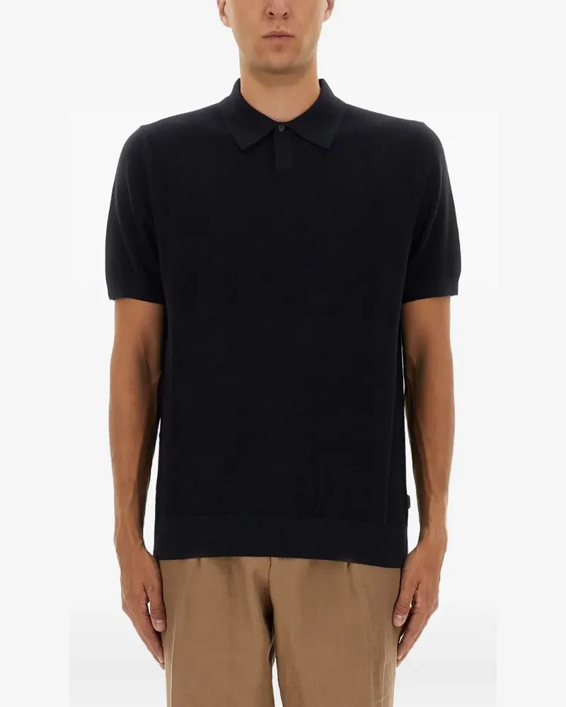 HUGO BOSS virgin-wool polo shirt - Blau Blau