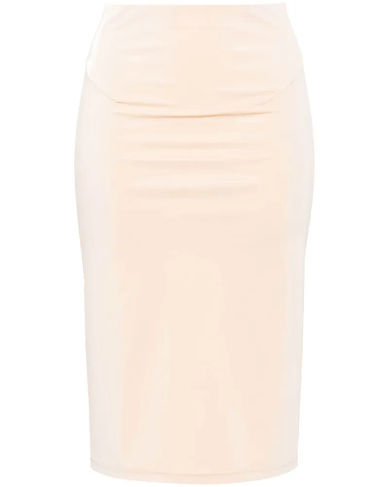 Patrizia Pepe Bleistiftrock aus Faux-Leder - Nude Nude