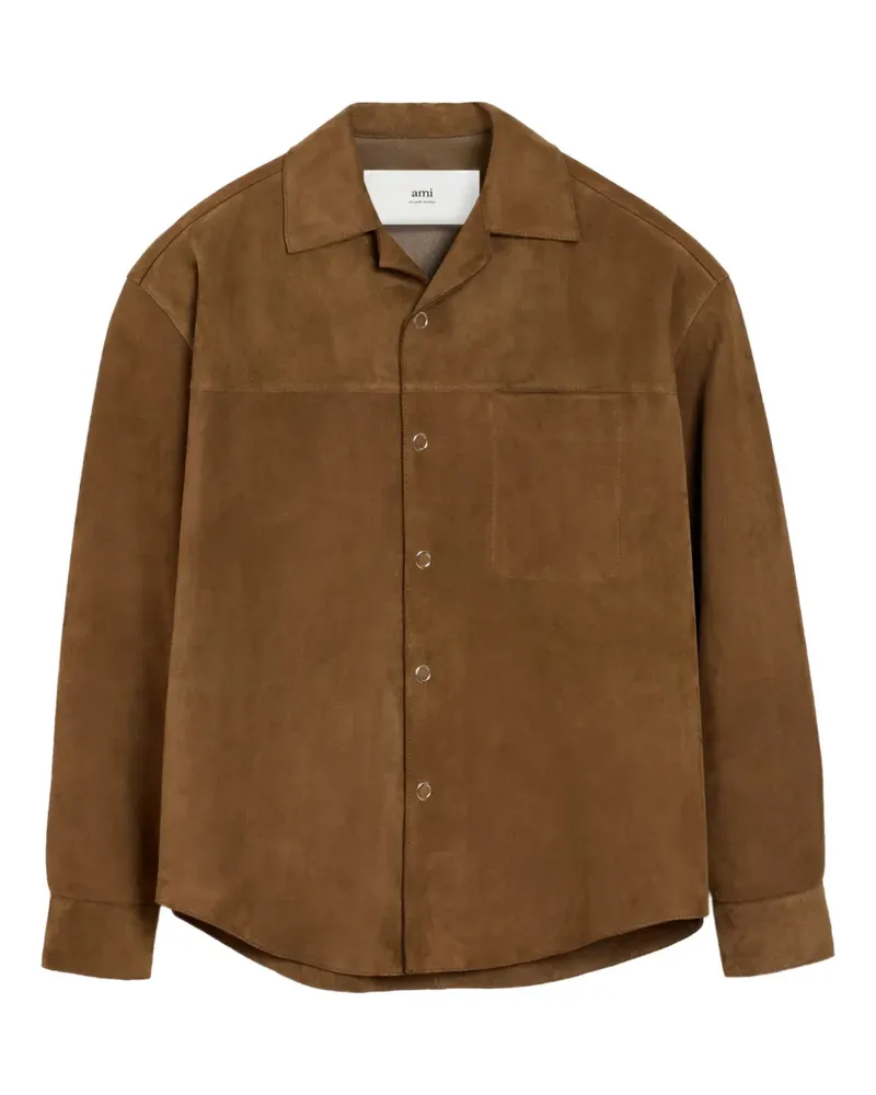AMI Paris Ami de Cour Hemdjacke mit Prägung - Braun Braun