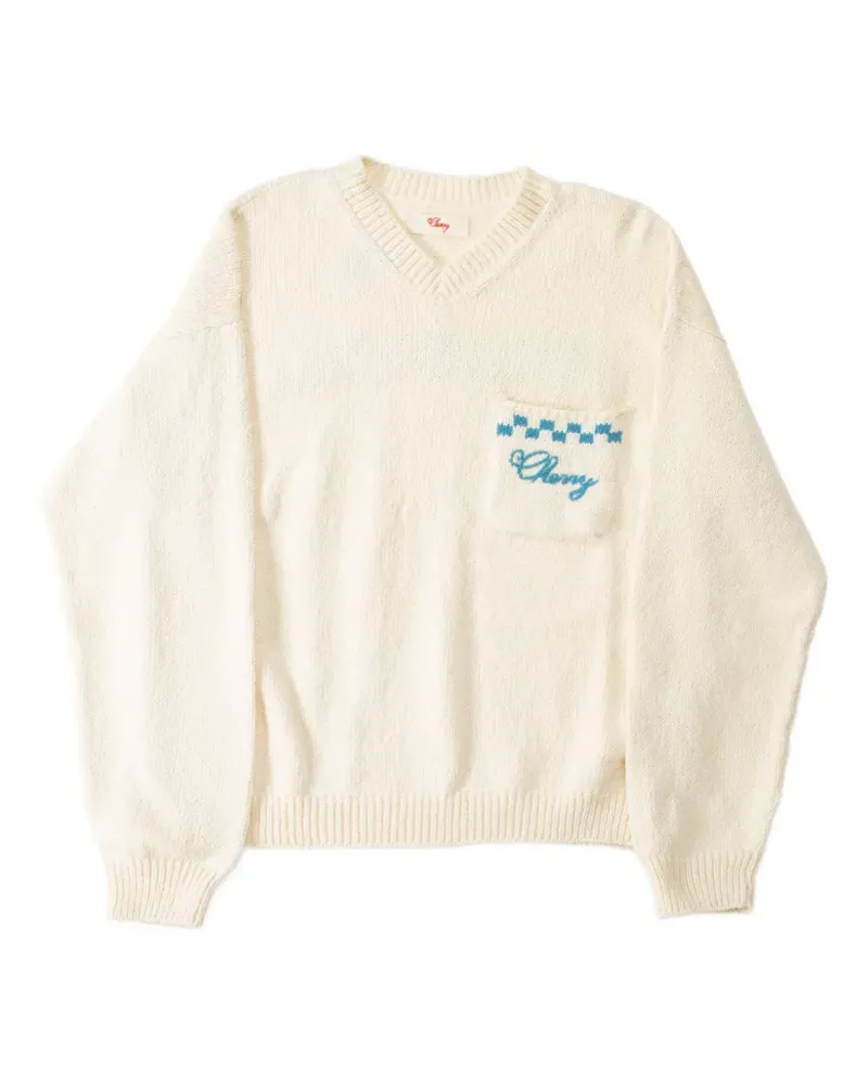 CHERRY LA Pullover mit V-Ausschnitt - Nude Nude