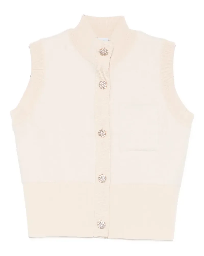 Blumarine Strickweste mit Knopfleiste - Nude Nude