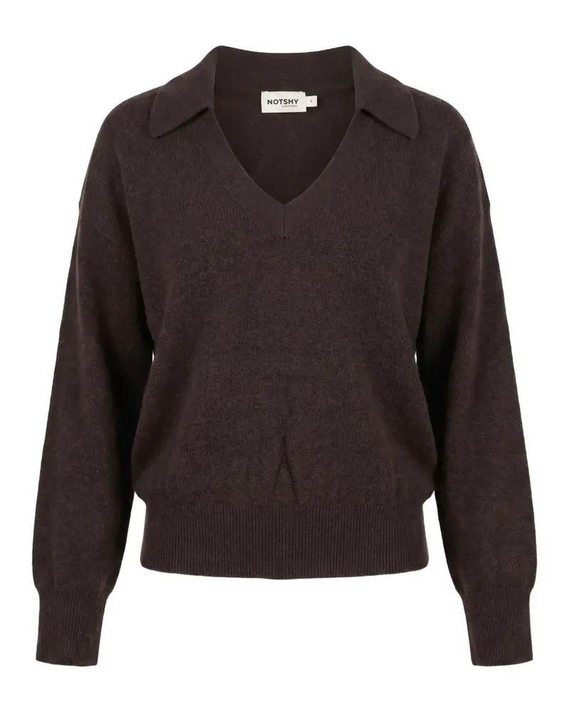 Not Shy Palmer cashmere polo-collar sweater - Braun Braun