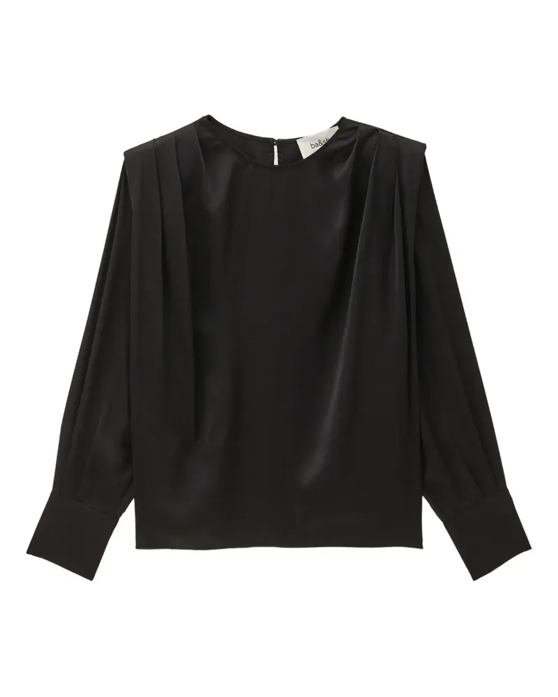 ba&sh Cadie Langarmshirt mit Falten - Schwarz Schwarz